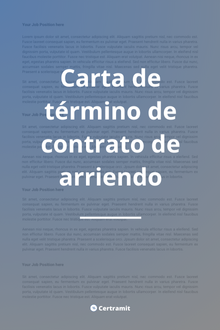 carta termino contrato arriendo descargar