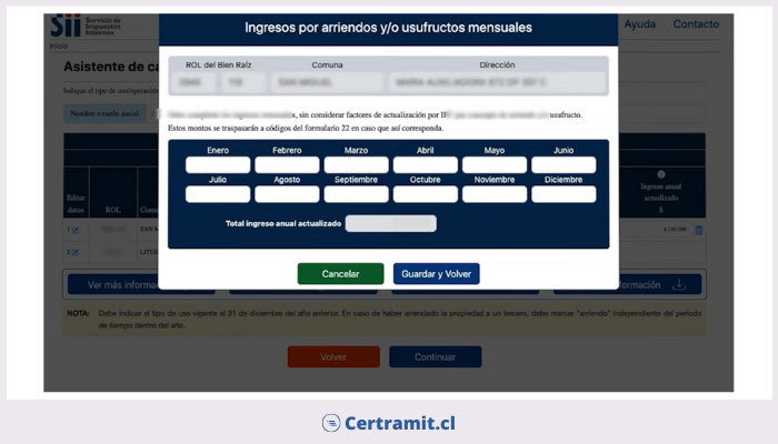 declarar ingresos por arriendo paso 6