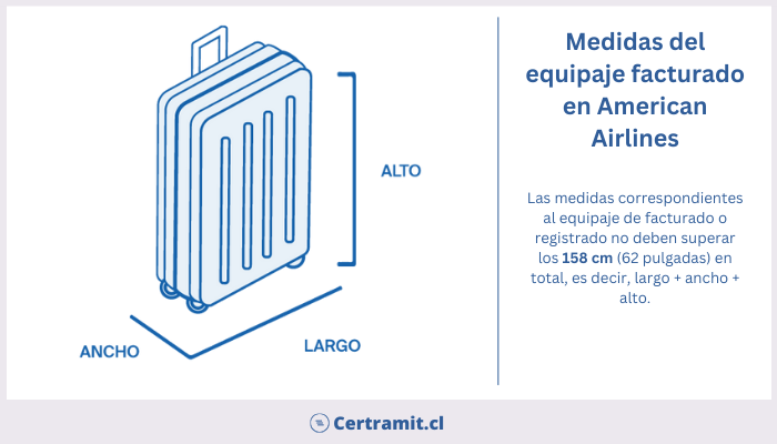 medidas equipaje facturado american airlines