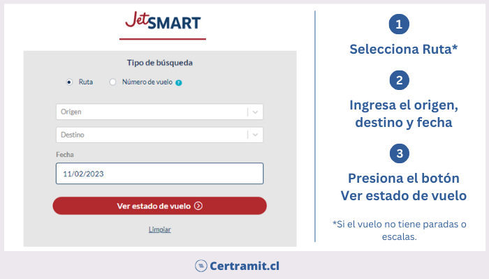 seguir vuelo jetsmart paso 1