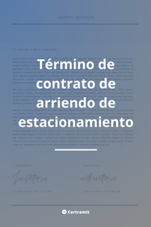termino contrato arriendo estacionamiento descargar